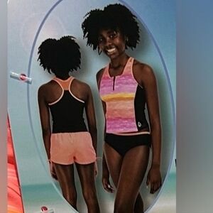 Gerry Girls 3-Piece Youth Tankini & Shorts Swimsuit Set New Size medium